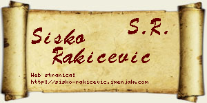 Sisko Rakićević vizit kartica
